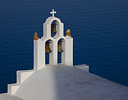 Bell Towers on Greek Island of Santorini