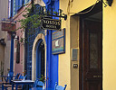 Colorful Hotel in old town of Chania Crete Greek Isles