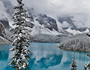 Early snows Morraine Lake, Banff NP, Alberta Canada