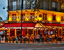 Evening dinning Cafe Le Dome near the Eiffel Tower, Paris France