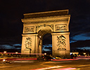Evening light on Arc de Triomphe Paris France