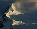Last light on Mountains of the Antarctic Pennisula