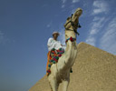 Camel Rider and Great Prymid, Egypt