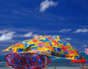 Umbrellas on Sandy Beach, Puerto Rico