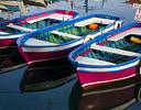 Colorful boats in harbor of Antalya, Turkey
